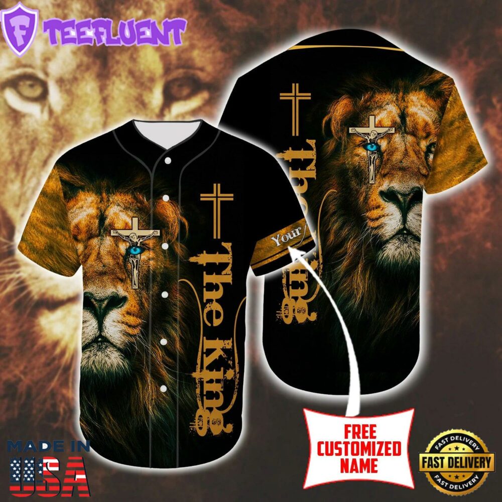Lion The King Cross Custom Baseball Jersey