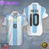 Lionel Messi x Argentina National Football Team Short Sleeve Dress Shirt For Man And Women