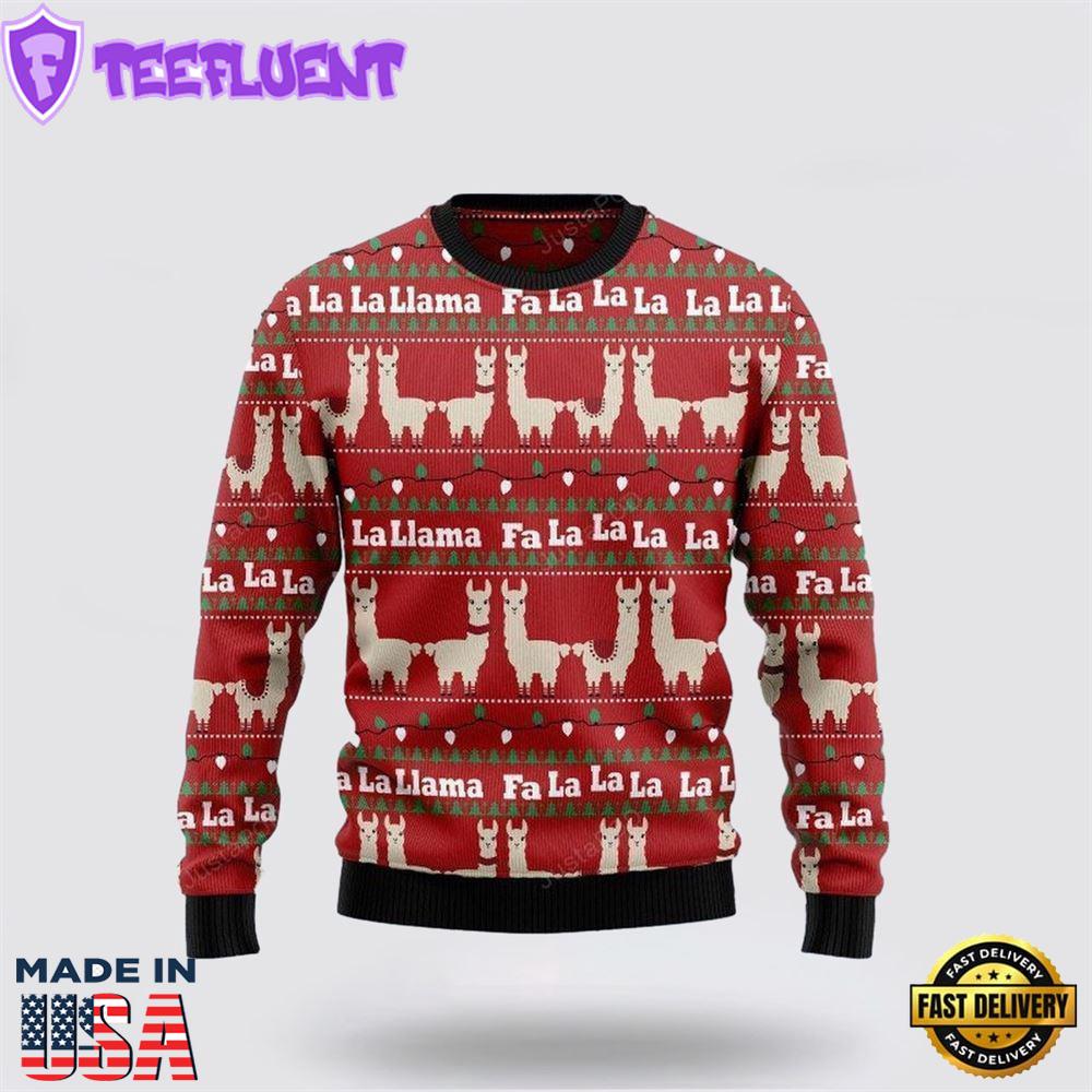 Llama Lalala Ugly Christmas Sweater