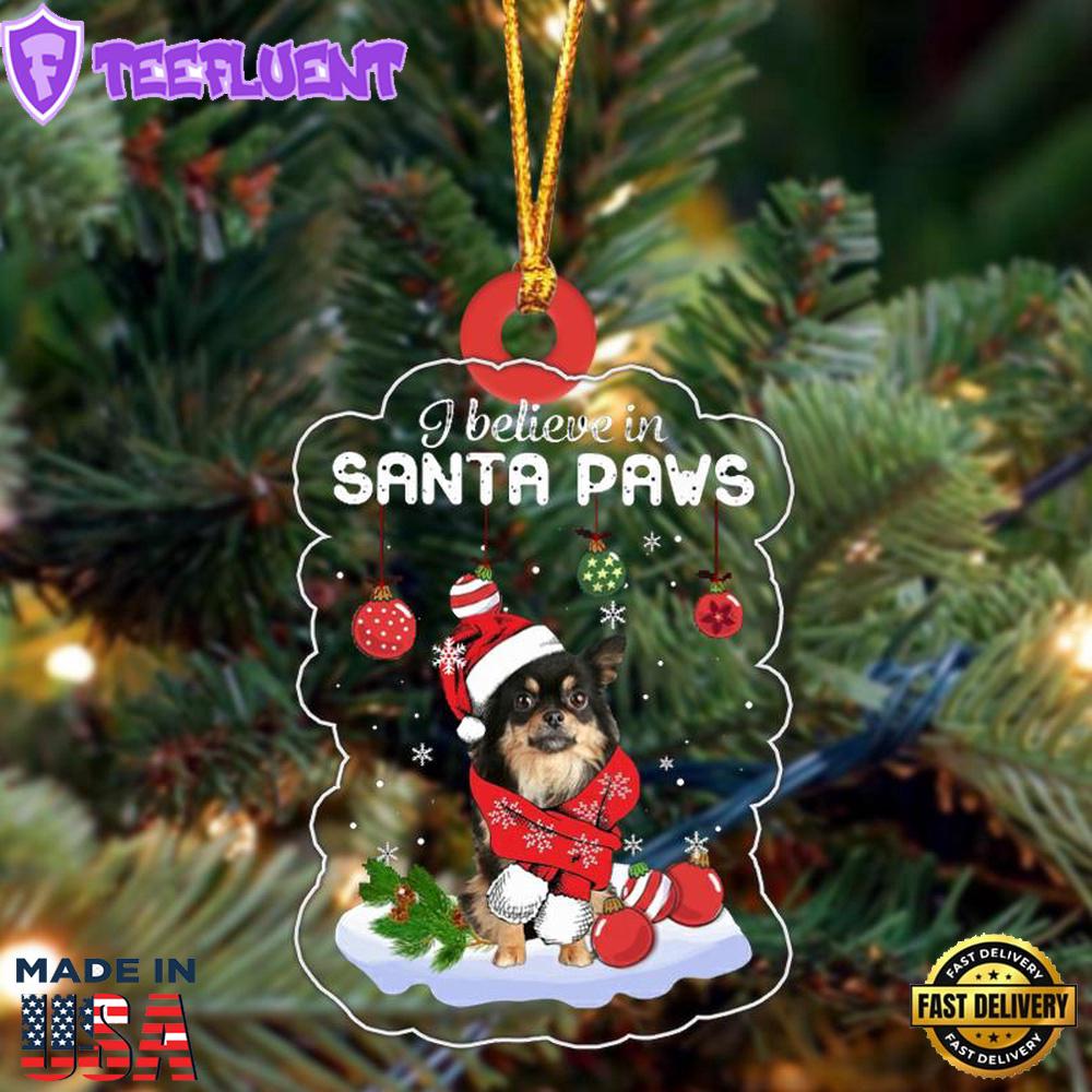 Long-Haired-Chihuahuak Christmas Ornament, Gift For Christmas