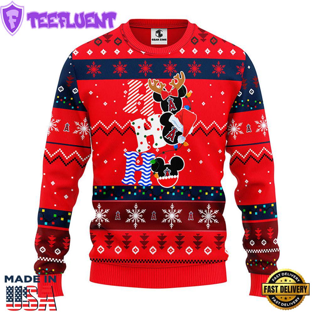 Los Angeles Angels Hohoho Mickey Christmas Ugly Sweater