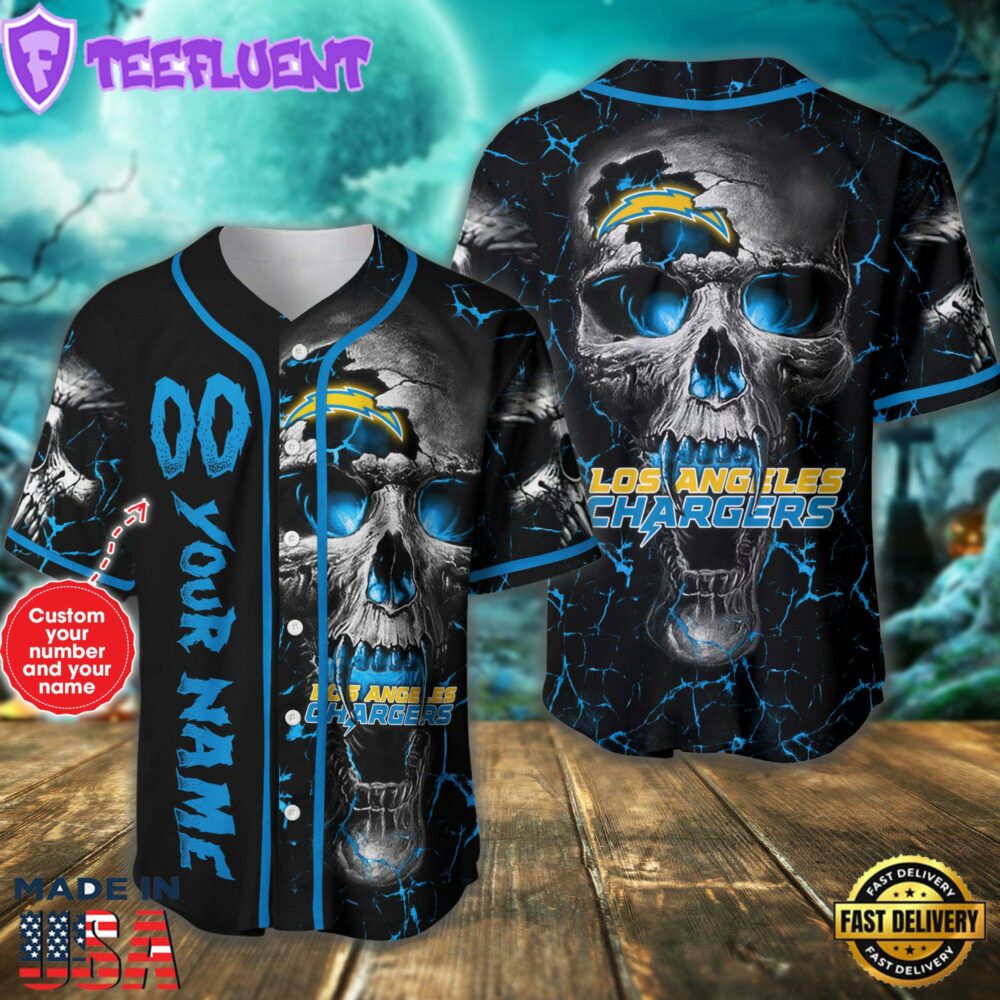 Los Angeles Chargers NFL 3D Personalized Baseball Jersey Shirt For Fans