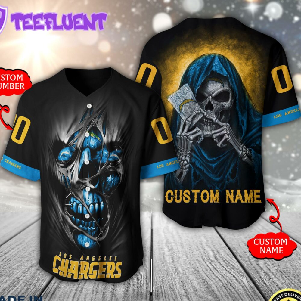 Los Angeles Chargers NFL 3D Personalized Baseball Jersey Shirt For Fans