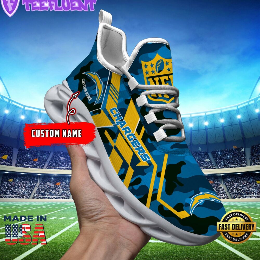 Los Angeles Chargers NFL Clunky Max Soul Shoes Personalized 1