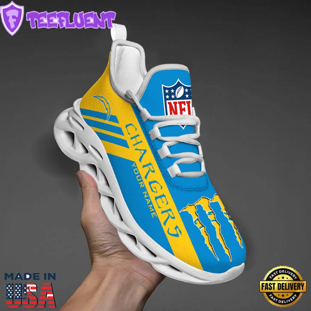 Los Angeles Chargers NFL Clunky Max Soul Shoes Personalized