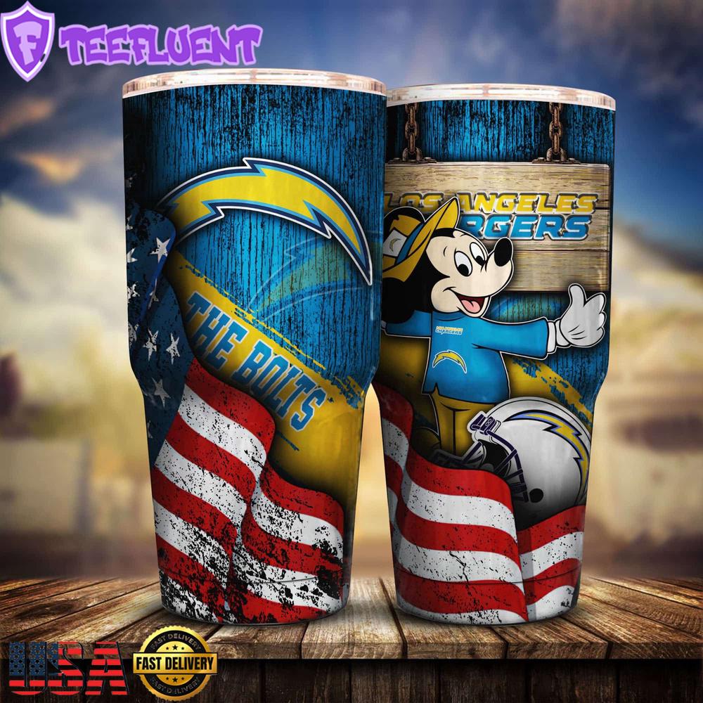 Los Angeles Chargers NFL Mickey Mouse Disney Tumbler