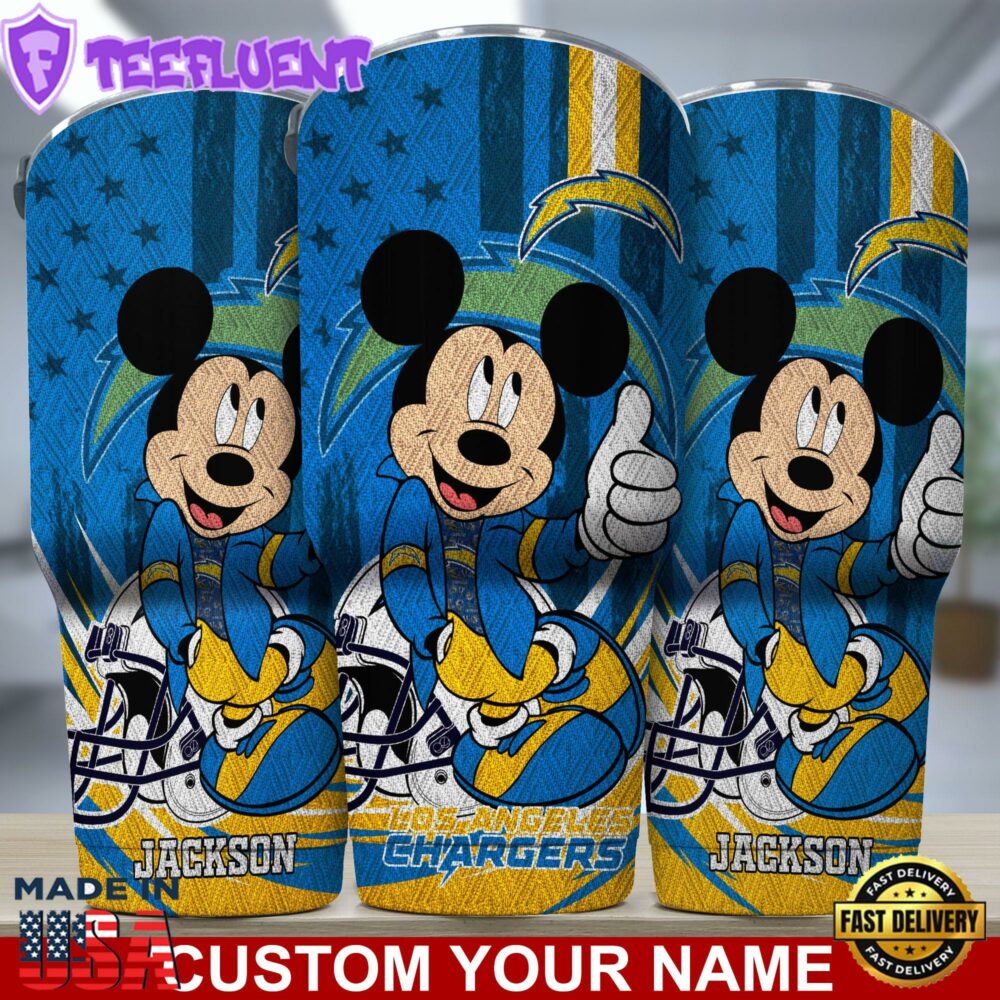 Los Angeles Chargers NFL-Custom Tumbler Mickey Mouse For You