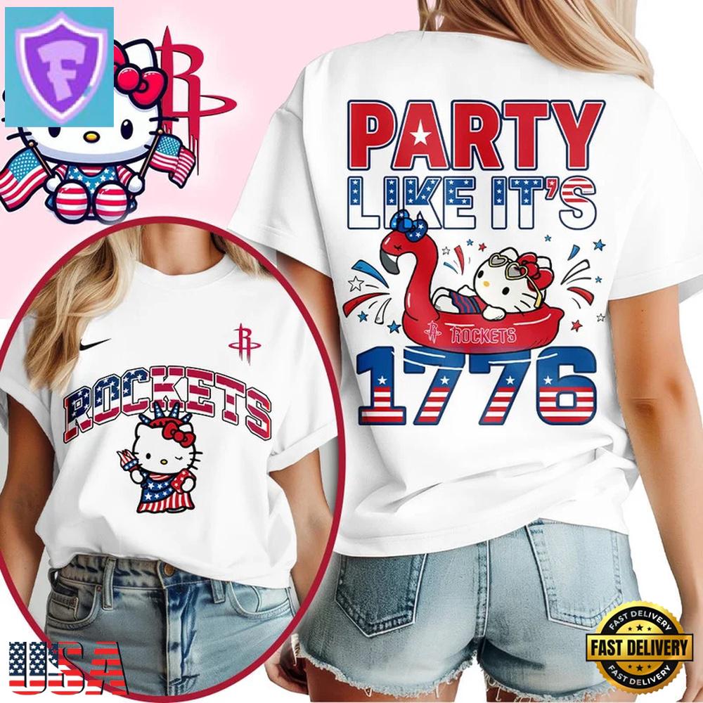 Los Angeles Clippers 2026 NBA Hello Kitty Independence Day Unisex 3D Shirt
