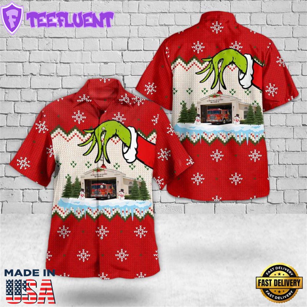 Los Angeles County, California, Los Angeles County Fire Department Fire Station 15 Christmas Hawaiian Shirt