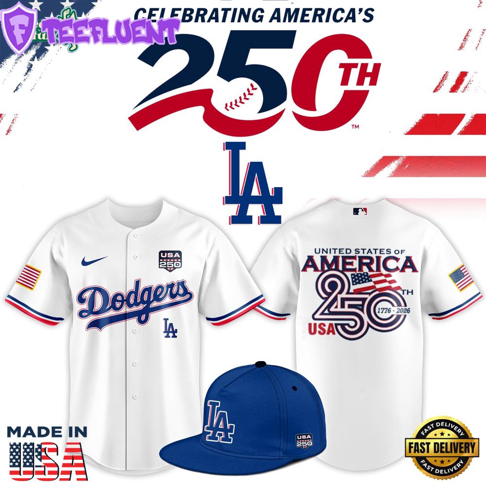 Los Angeles Dodgers USA 250th Anniversary Commemorative Baseball Jersey