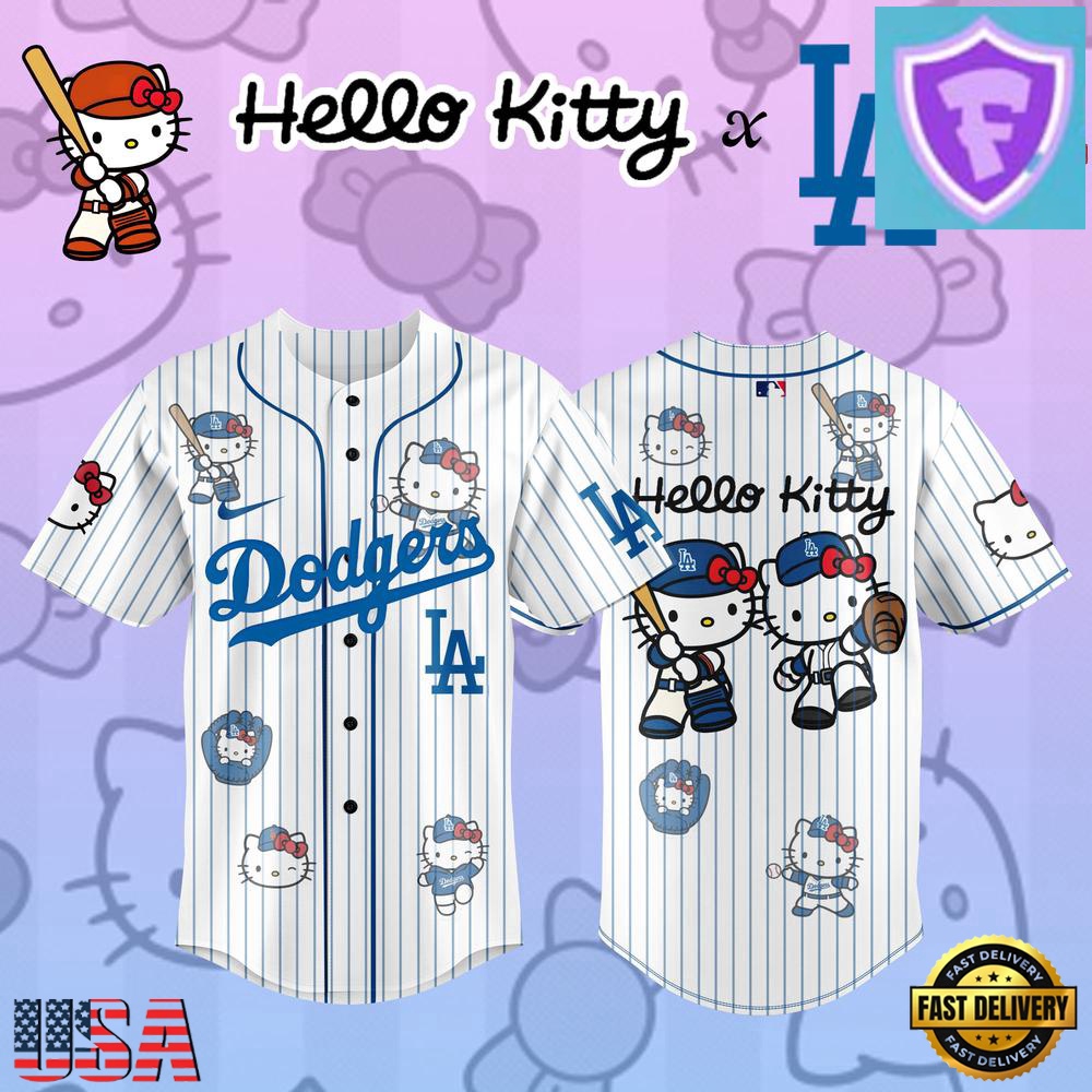 Los Angeles Dodgers x Hello Kitty Limited Edition Baseball Jersey
