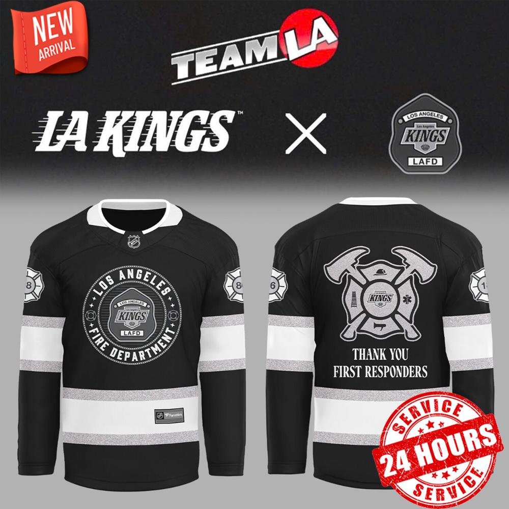 Los Angeles Kings LAFD LA Strong Limited Edition Hockey Jersey