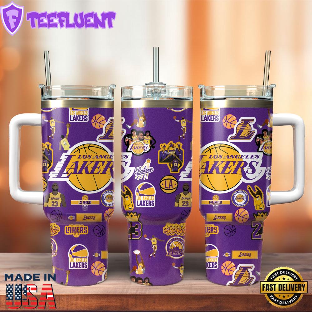 Los Angeles Lakers NBA Sport Custom Stanley Quencher 40oz Stainless Steel Tumbler