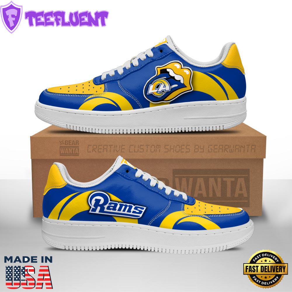 Los Angeles Rams Air Sneakers Custom Force Shoes Sexy Lips For Fans