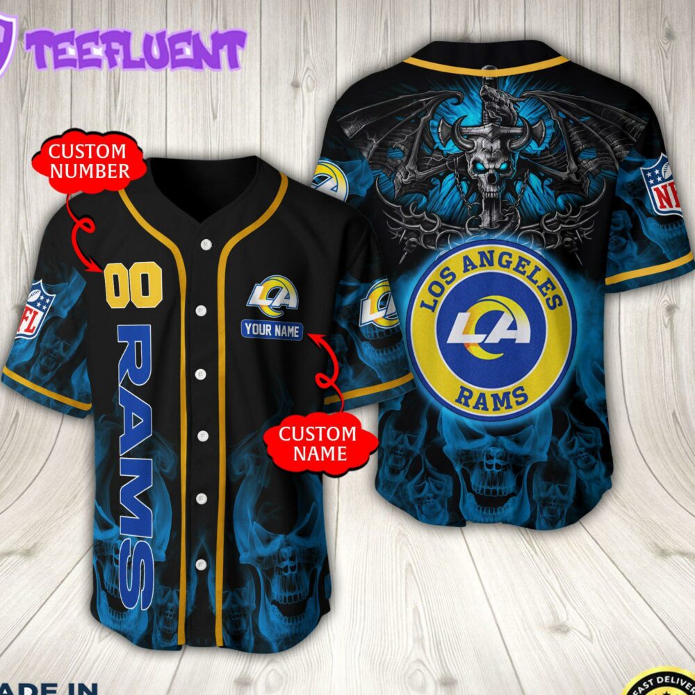 Los Angeles Rams NFL Baseball Jersey Custom Name And Number Shirt For Fans