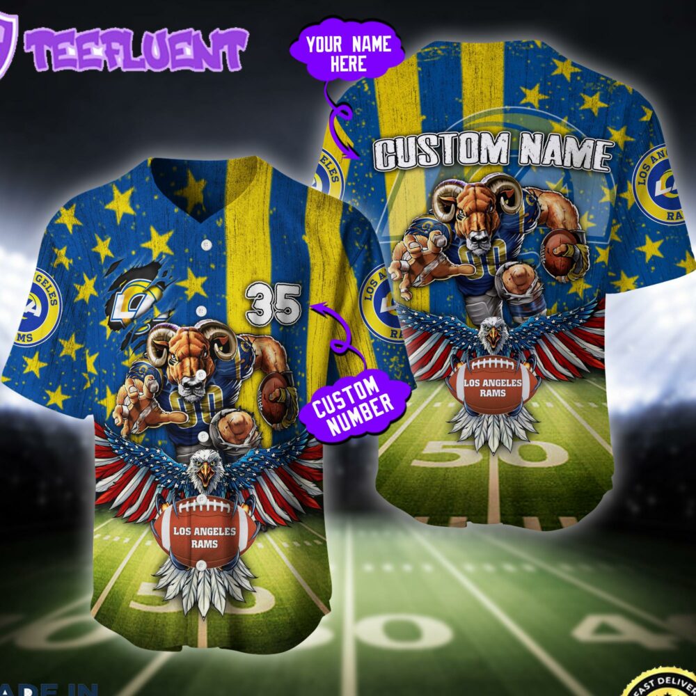 Los Angeles Rams NFL Baseball Jersey Custom Shirt For Fans