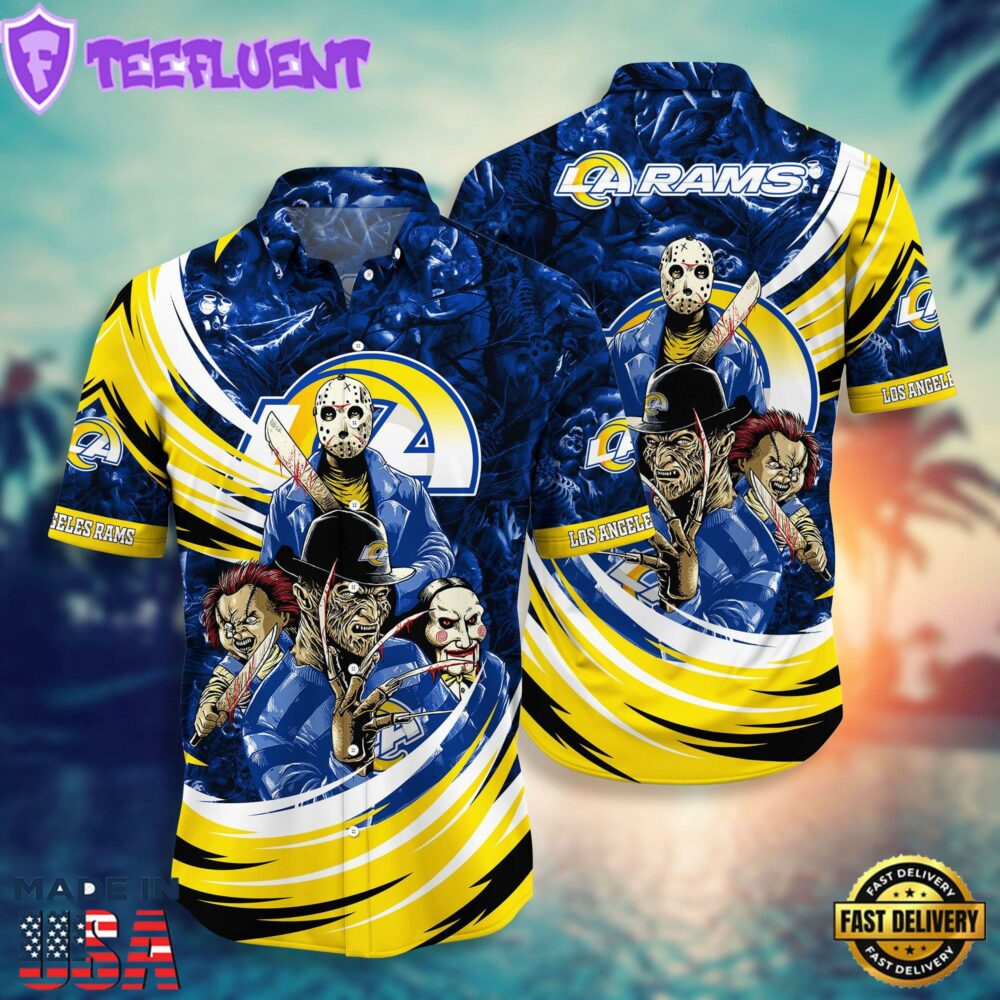 Los Angeles Rams NFL Halloween Horror Movies Hawaiian Shirts