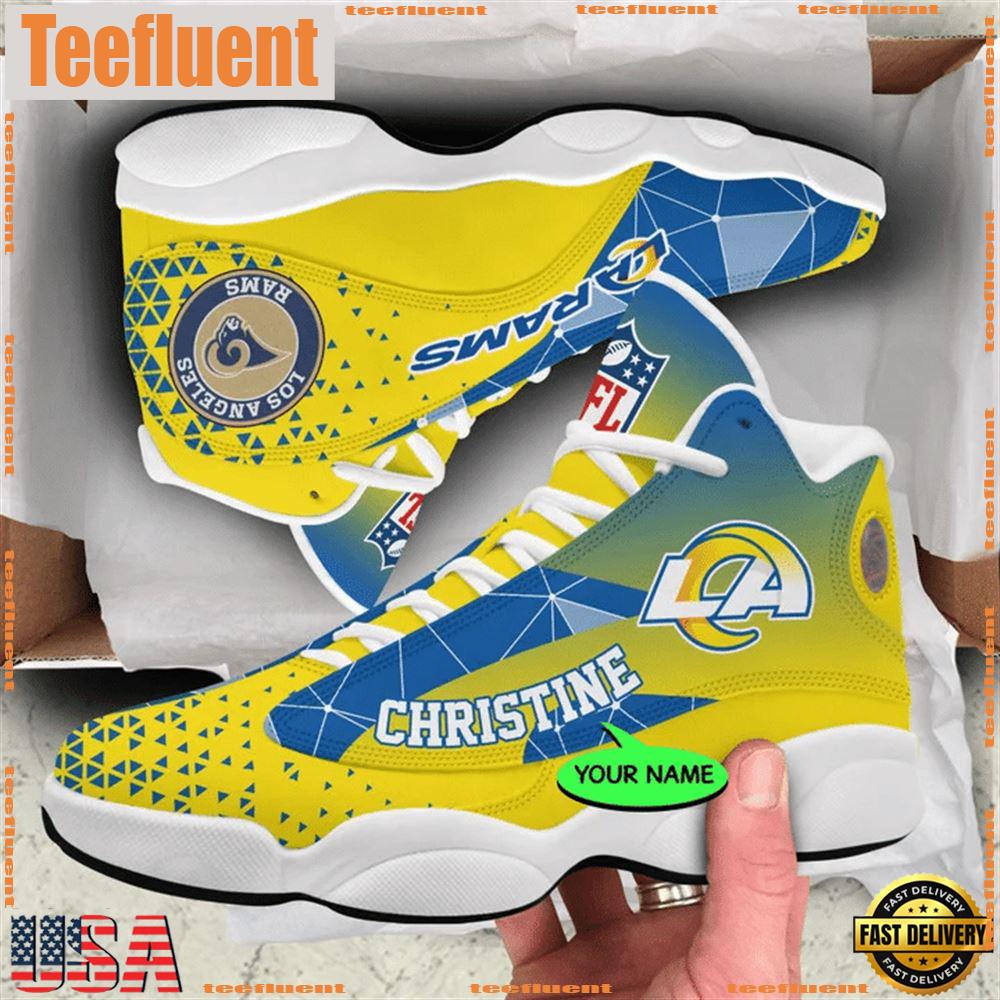Los Angeles Rams NFL Personalized Jordan 13 Shoes