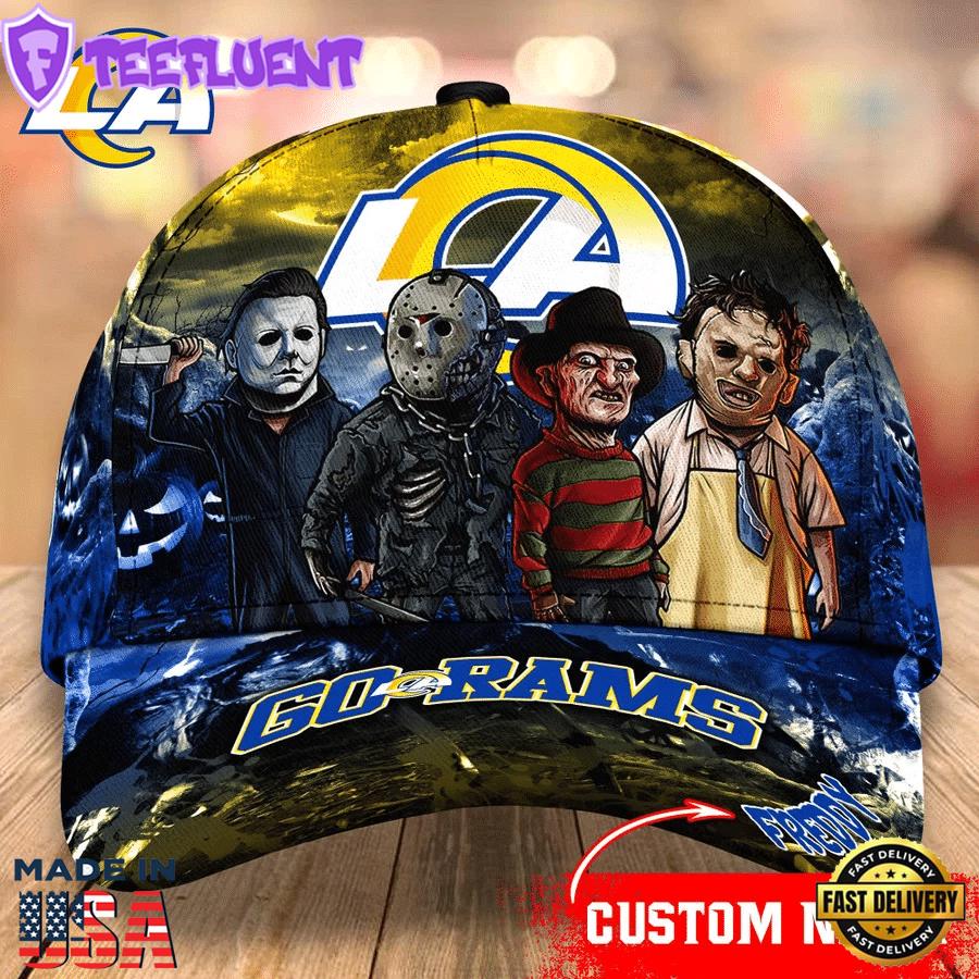 Los Angeles Rams NFL Personalized Trending Cap Mixed Horror Movie Characters