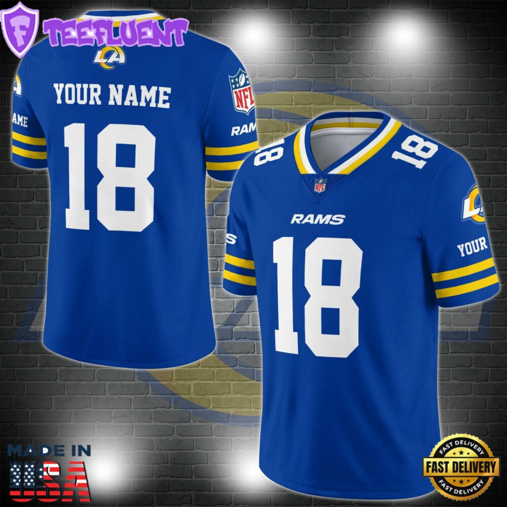 Los Angeles Rams Personalized V-neck Football Jersey Sport Gifts For Fan