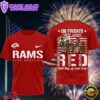 Los Angeles Rams Scooby-Doo Red Friday Military 3D T-Shirt