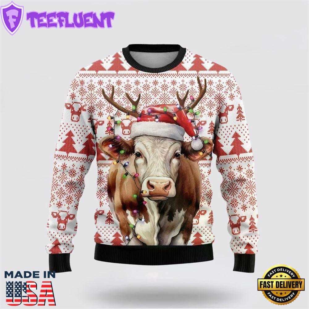 Love Dairy Cow Ugly Christmas Sweater