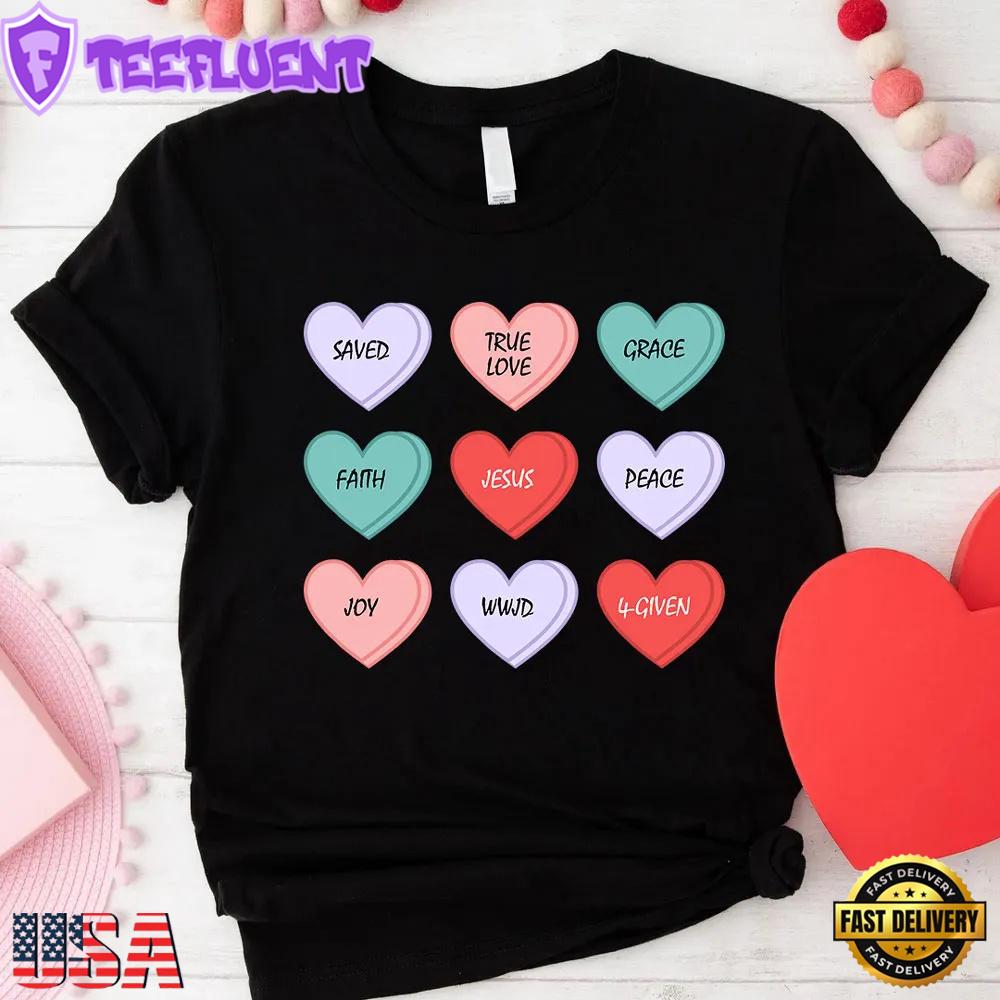 Love Hearts Valentine's Day Unisex T-Shirt