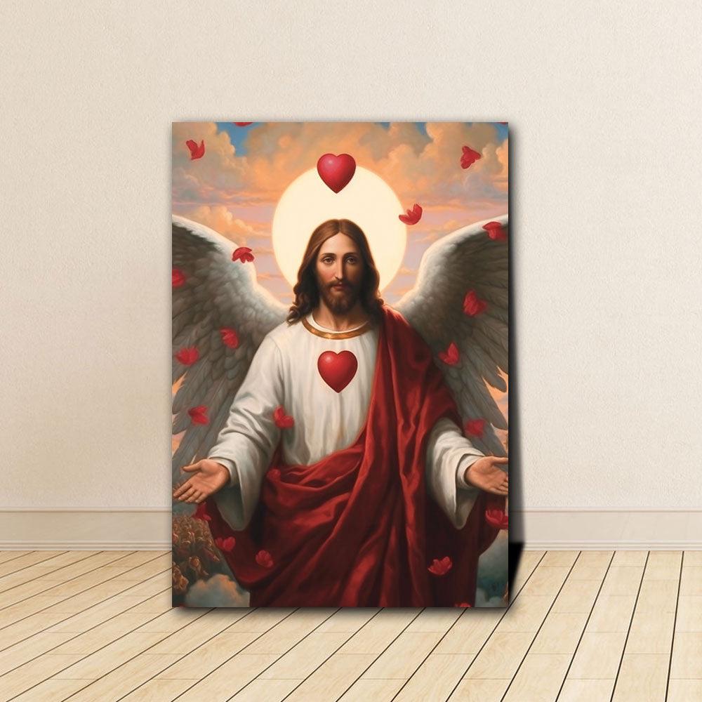 Love of God, Wings of Jesus Christ Canvas Poster Wall Art Love of God, Wings of Jesus Christ Canvas Poster Wall Art