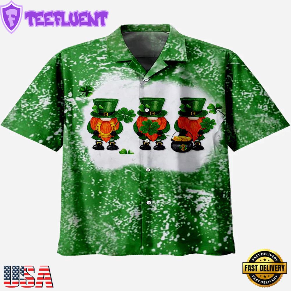Lucky Clover & Skull Creative St. Patrick'S Day Hawaiian Shirt