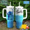 Luxe Rhinestone Bling Stitch Cartoon Custom Stanley Quencher 40oz Stainless Steel Tumbler