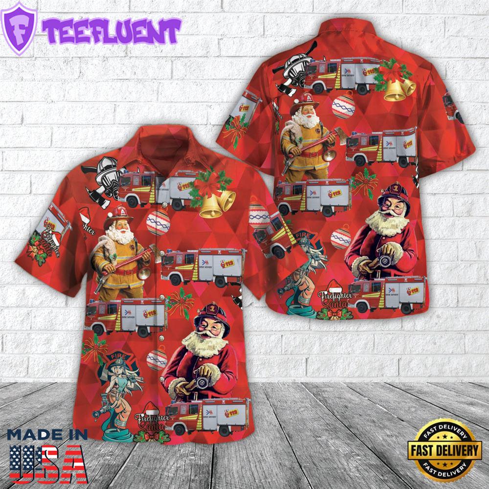 Luxembourg-Esch Lallange-Firebrigade truck-08ASD Christmas Hawaiian Shirt