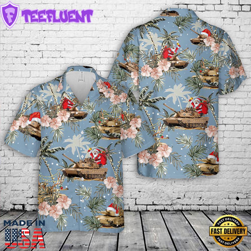 M1 Abrams Tank Christmas Hawaiian Shirt