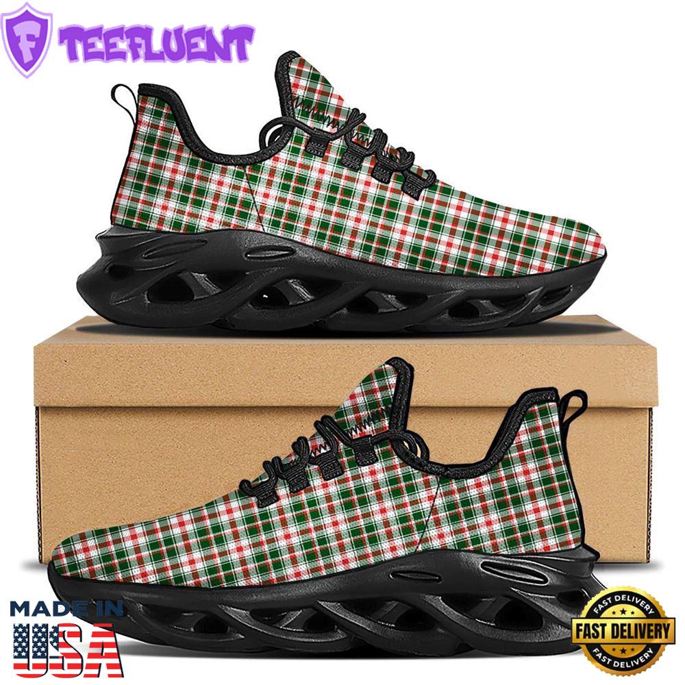 Madras Plaid Christmas Print Black Max Soul Shoes