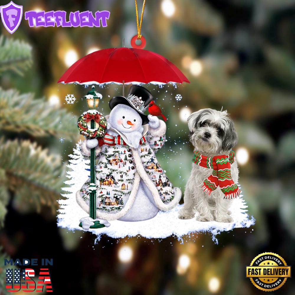 Malshi With Snowman Ornament, Gift For Christmas