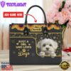Maltese Dog Just A Girl Who Loves Dogs Leather Handbag