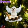 Maltese On The Hands Of Jesus Ornament, Gift For Christmas
