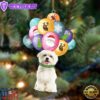 Maltese With Balloons Christmas Ornament, Gift For Christmas