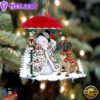 Mastiff Brindle With Snowman Ornament, Gift For Christmas