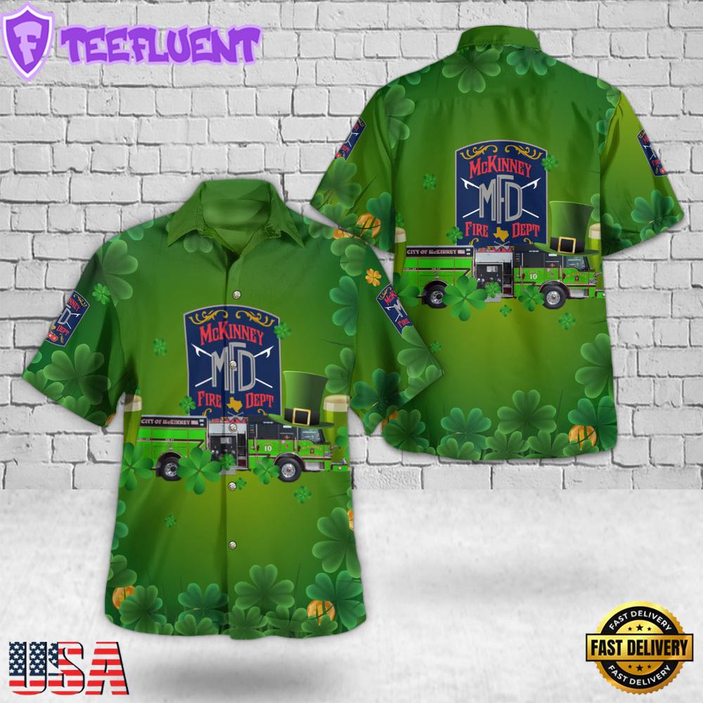 McKinney, Texas, McKinney Fire Department St Patrick's Day Hawaiian Shirt