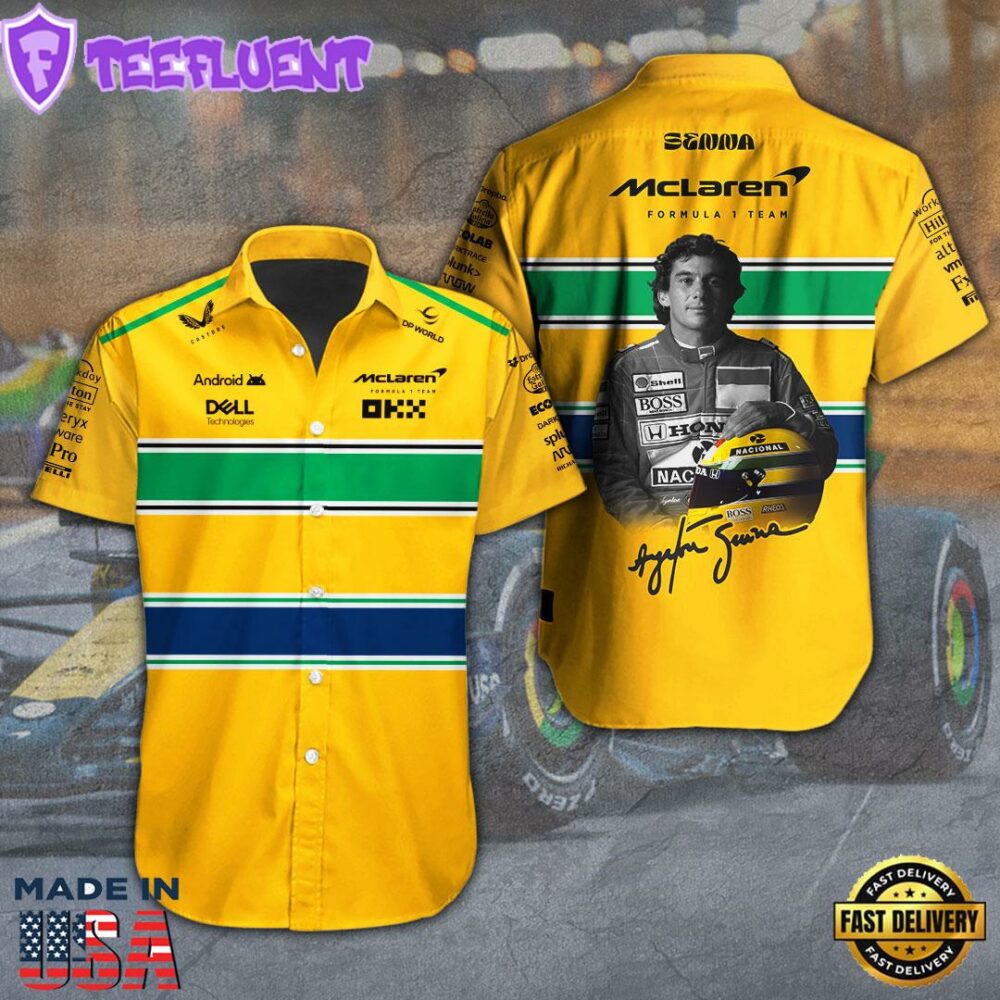 McLaren x Ayrton Senna Short Sleeve Dress Shirt Summer 2025