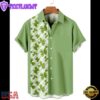 Mens St. Patrick'S Day Fun Flag Panel Print Short Sleeve Hawaiian Shirt