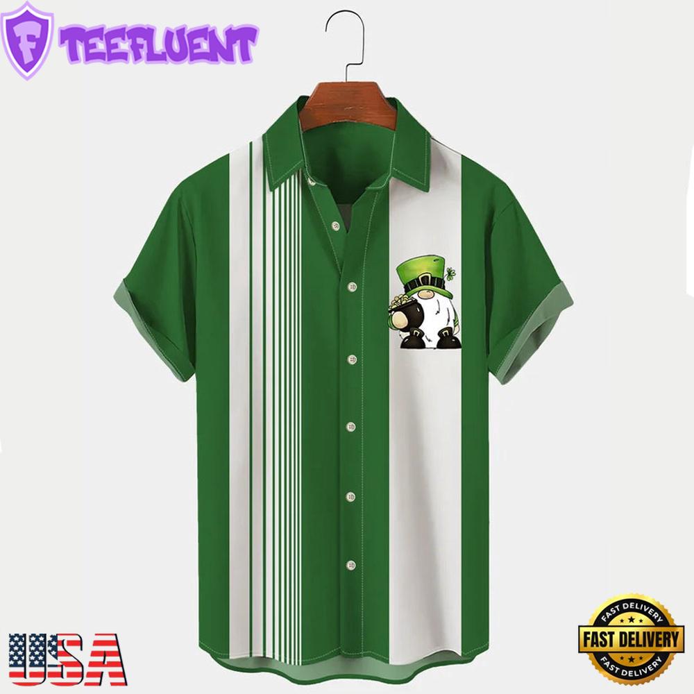 Mens St. Patrick'S Hawaiian Shirts Clover Gnome