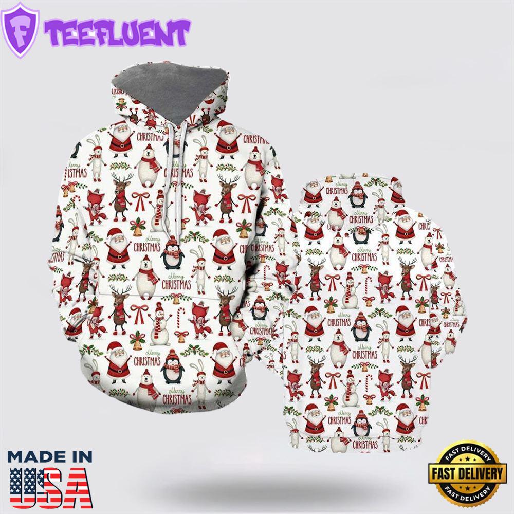 Merry Christmas 2 All Over Print 3D Hoodie