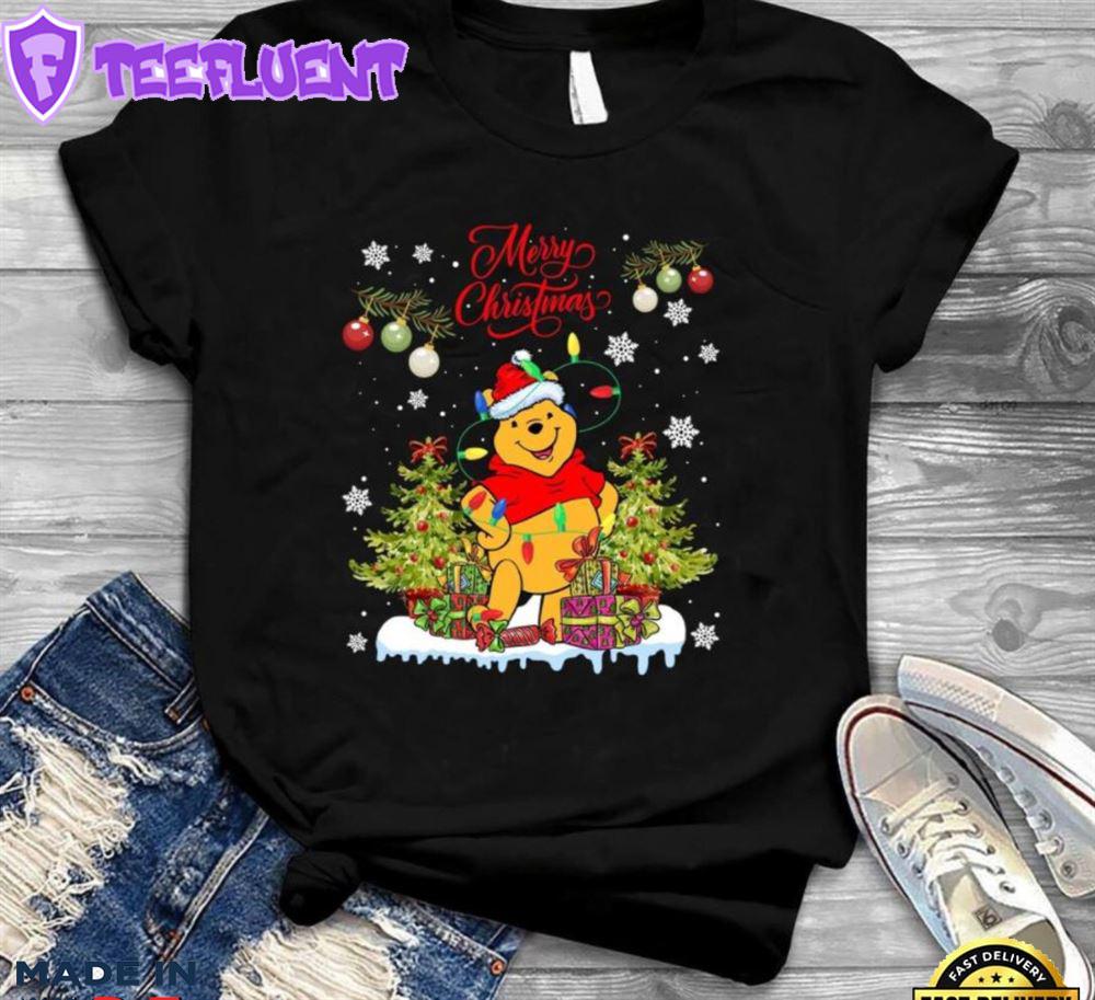 Merry Christmas Disney Shirt, Winnie The Pooh Christmas Gift Shirt