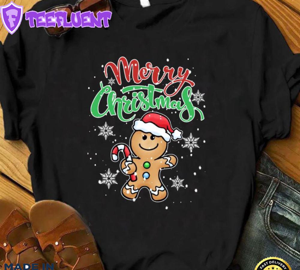 Merry Christmas Gingerbread Man Shirt, Cute Gingerbread Shirt,Family Holiday Shirt,Christmas Gift Shirt