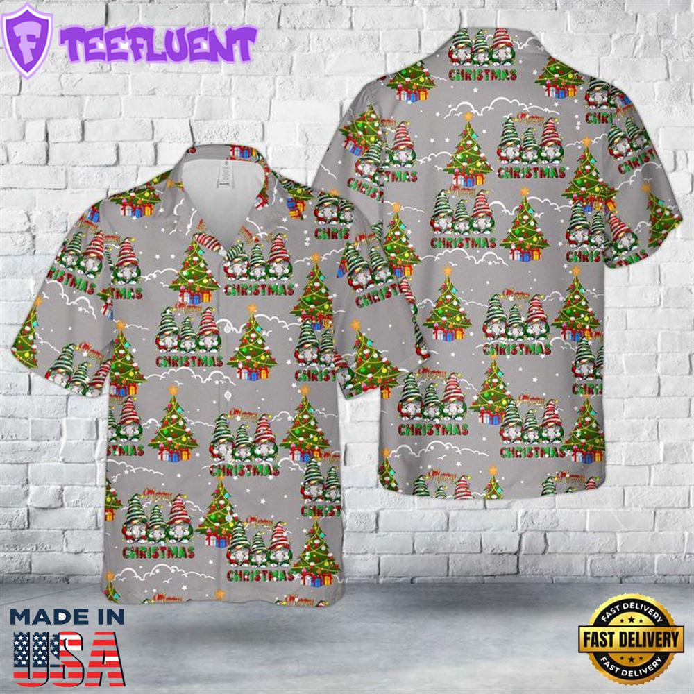 Merry Christmas Gnomes Christmas Hawaiian Shirt