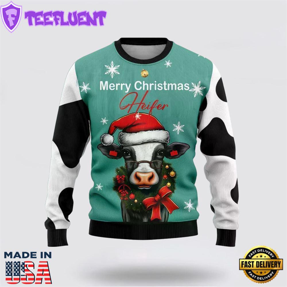 Merry Christmas Heifers Ugly Christmas Sweater