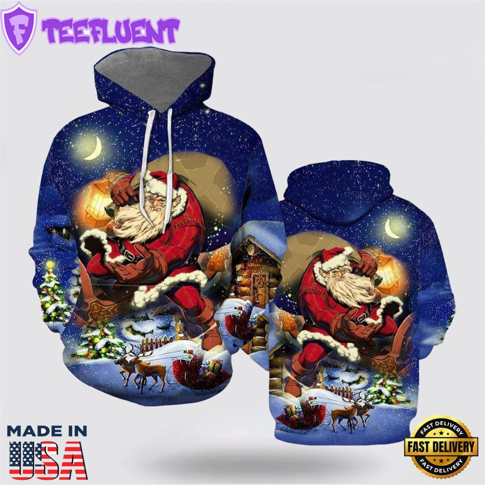Merry Christmas Santa All Over Print 3D Hoodie