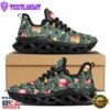 Merry Christmas Watercolor Print Pattern Black Max Soul Shoes