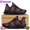 Merry Christmas Zigzag Print Pattern Black Max Soul Shoes